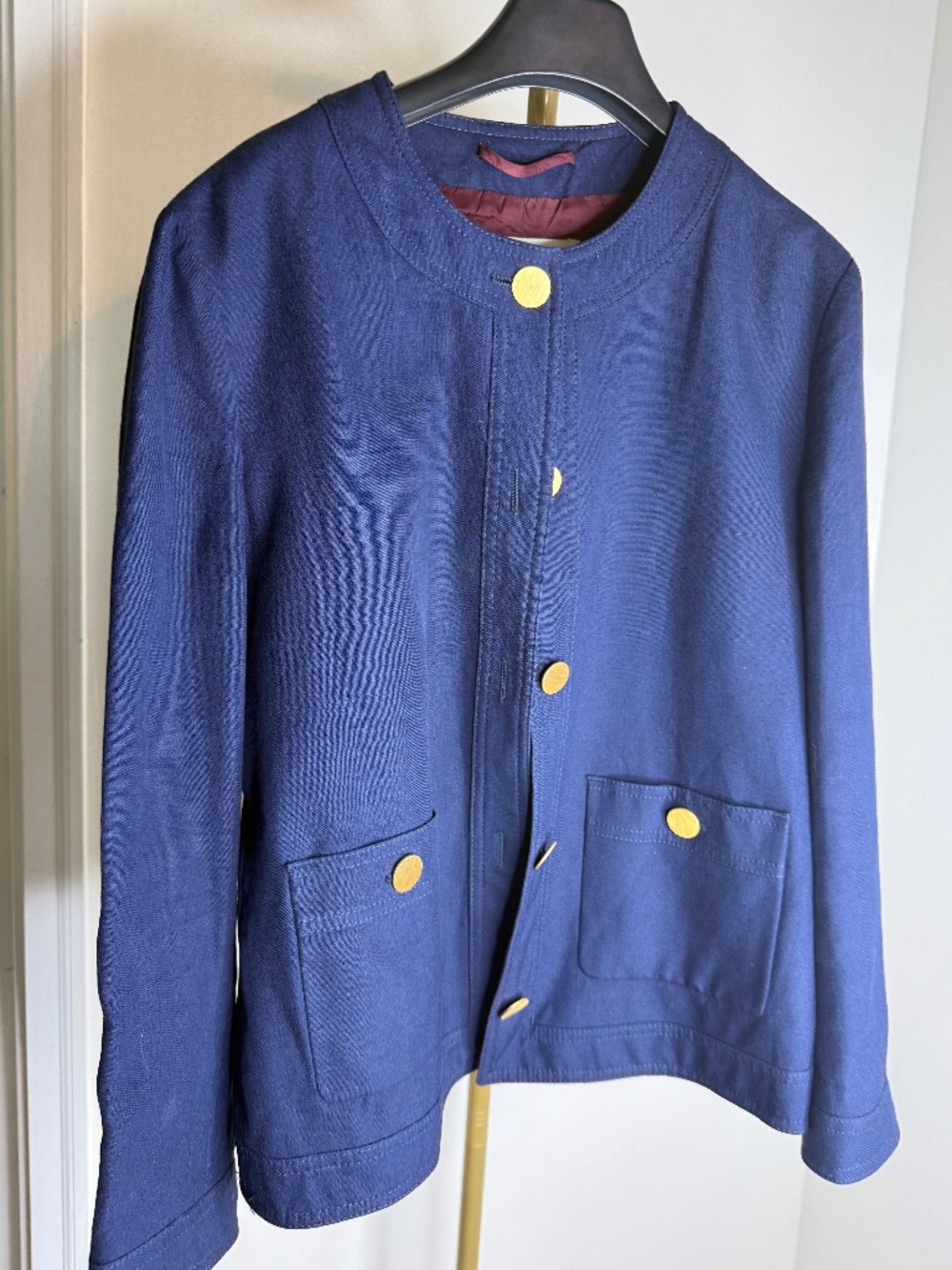 Rare Gucci Uniform Jacket Navy Gold Button Utility Blazer Made in Bulgaria SizeM - Picture 5 of 9